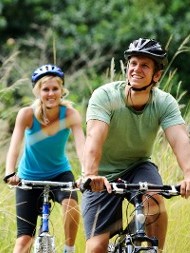 Couple Riding Bikes